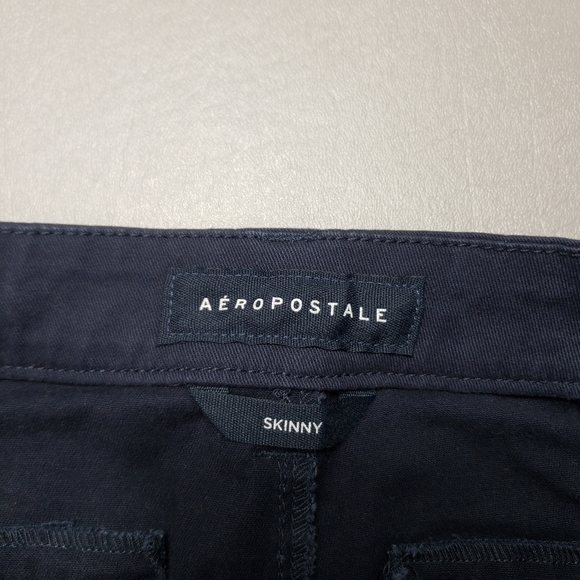 Aeropostale skinny navy blue uniform pants women's size 0 - Picture 6 of 11